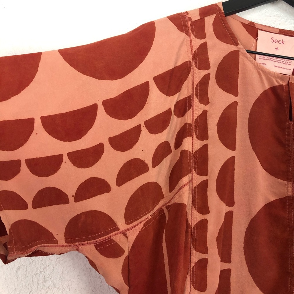 Sooki Women's Rust Patterned Blouse - Picture 2 of 5